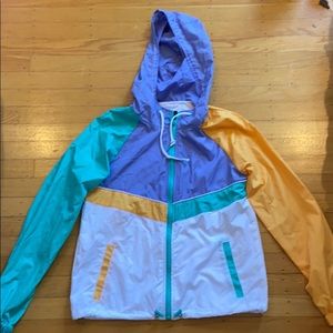 Color block windbreaker
